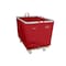 Steele Canvas Basket 14 BU Permanent Truck Red Vinyl w/Grey Vinyl - 3in Casters 9214VREDVGRYW3 - alternate 1